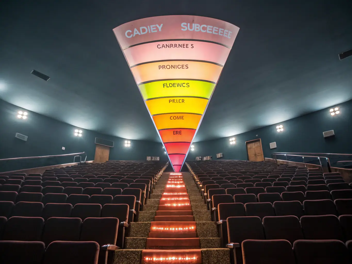 A visual representation of a sales funnel, highlighting the journey from lead generation to conversion.
